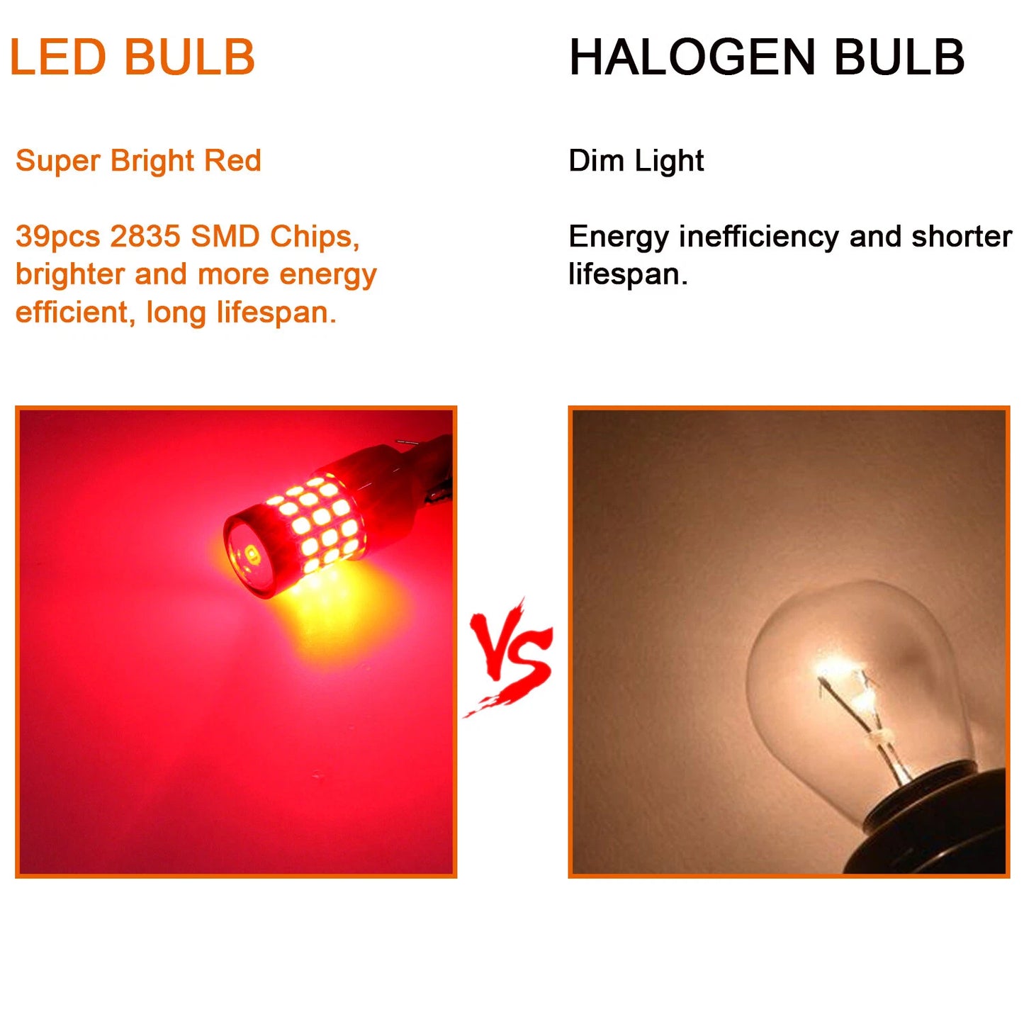 LED Brake Light Bulb Double Point 1 pair