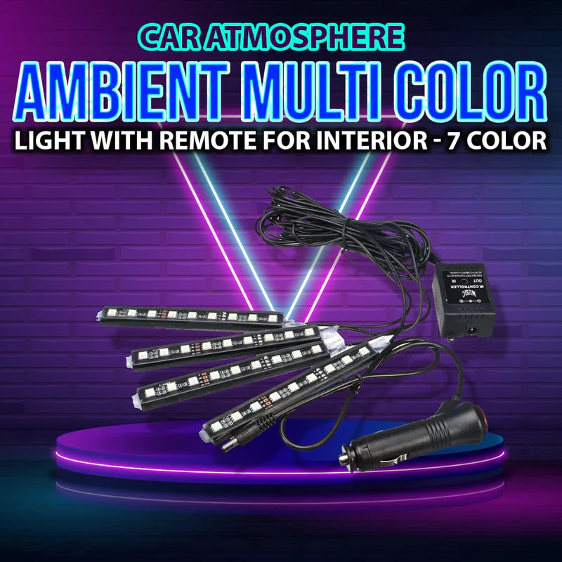 7 Color LED Car Interior Atmosphere Light (Remote Controlled)