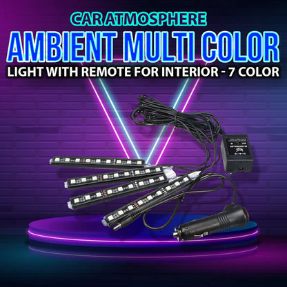 7 Color LED Car Interior Atmosphere Light (Remote Controlled)