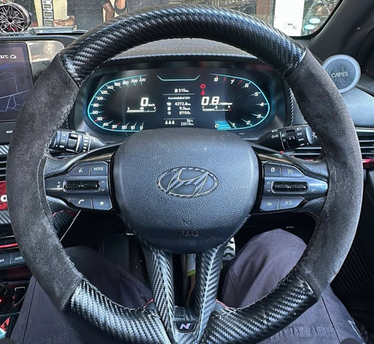 Universal Carbon Fiber X Alcantara Steering Cover