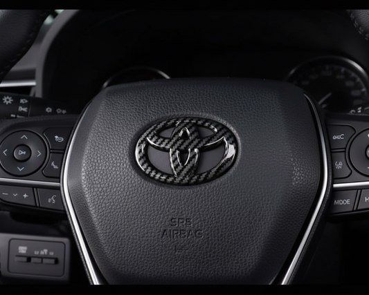 Toyota Steering Logo Carbon Fiber Style