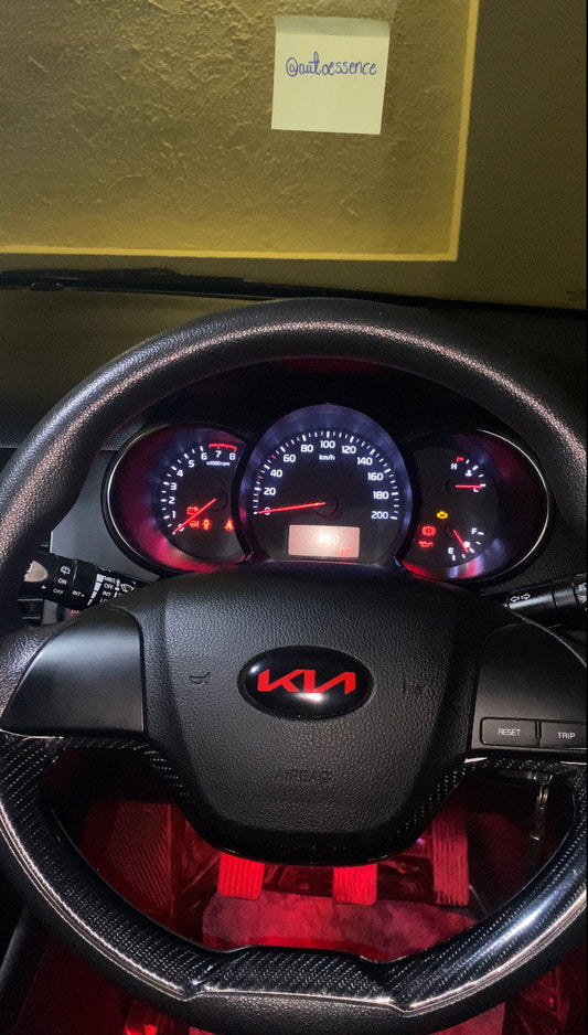 KIA's Steering Logo RED & BLACK