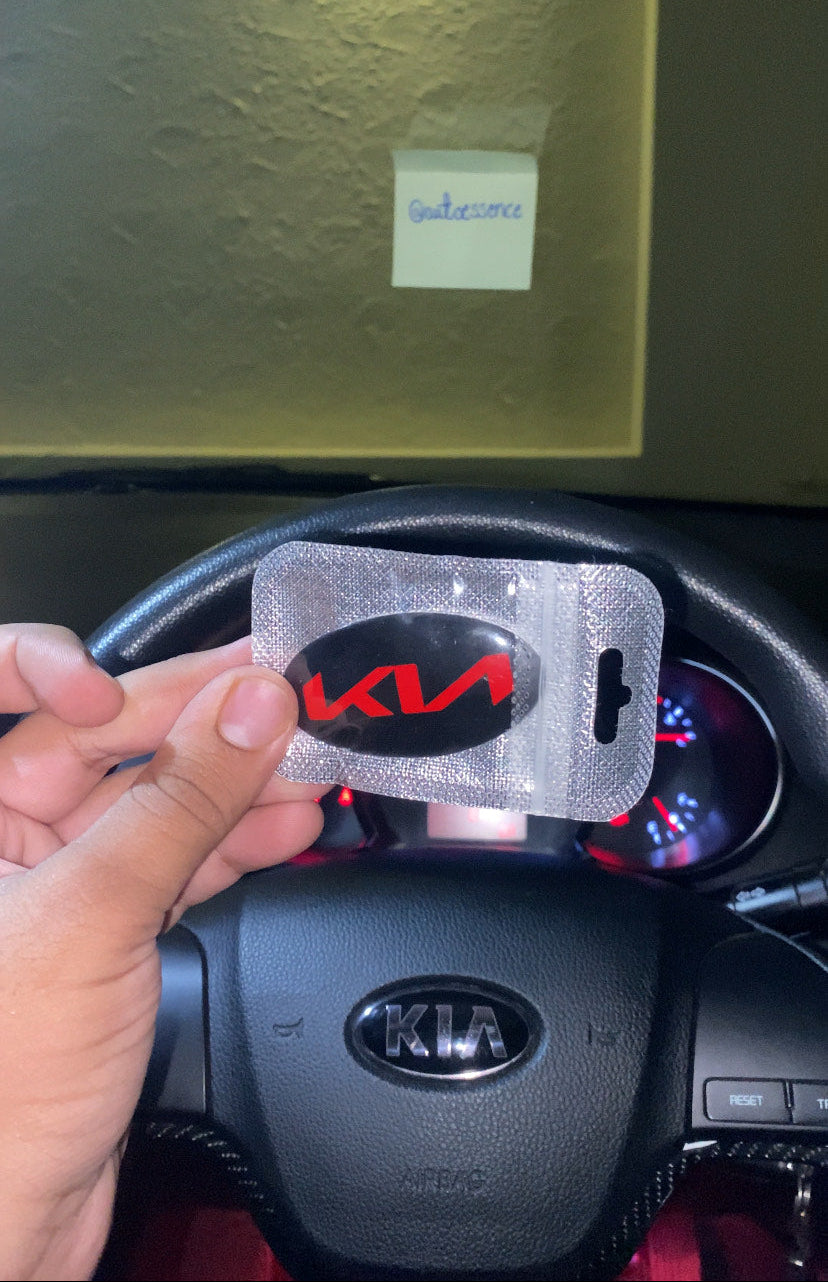 KIA's Steering Logo RED & BLACK