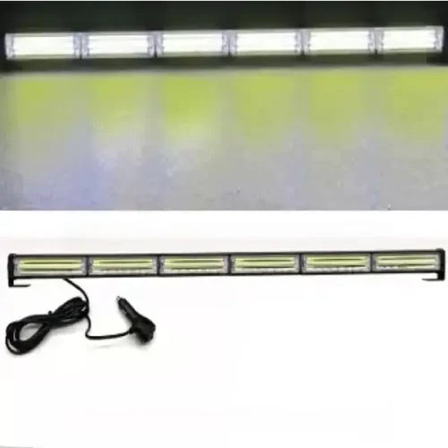 6 Bar White & Police (RED,BLUE) Dashboard Light